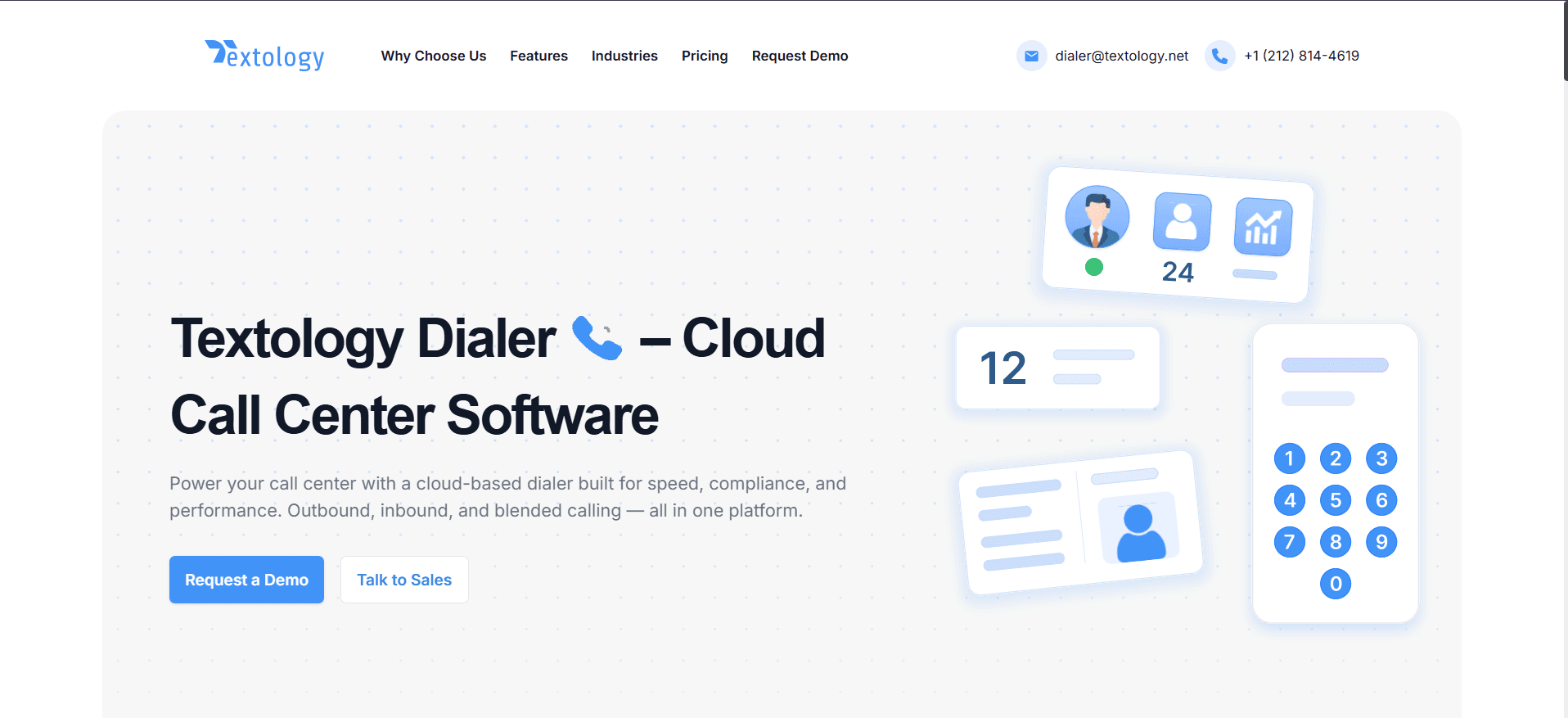 Textology Dialer — Cloud dialer for call centers and sales teams