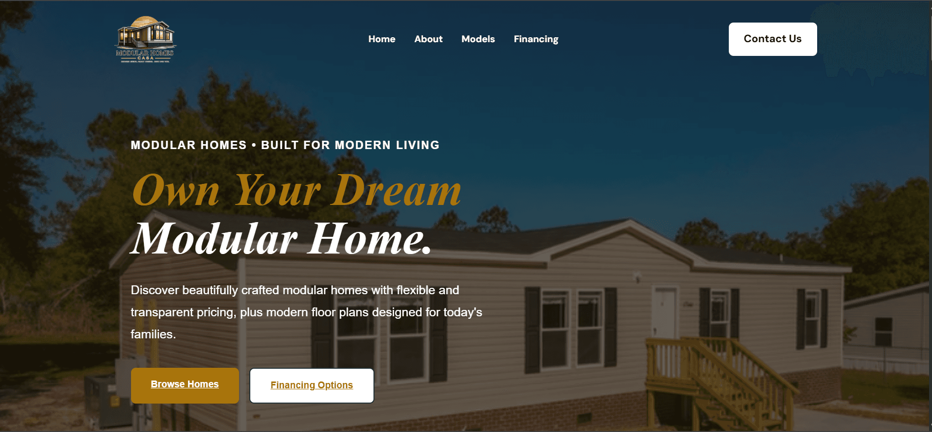 Modular Home — Conversion-focused site for modular home buyers